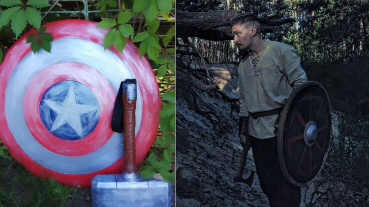 Юный гомельчанин несколько лет превращает обычное дерево в красивые атрибуты из своих любимых фильмов и сериалов – есть даже щит Капитана Америки